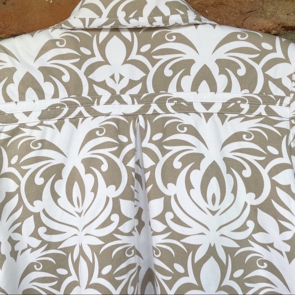 Worthington Cropped Fully Lined Short Jacket Damask Print Size Small - Picture 4 of 6